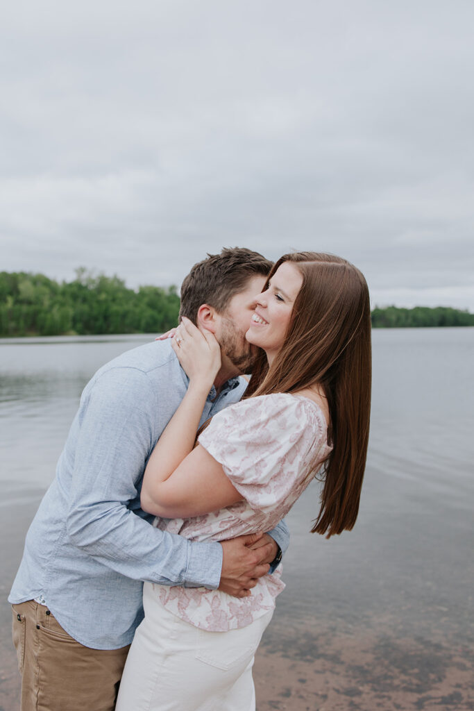 Outdoor engagement photos in Crosby, MN