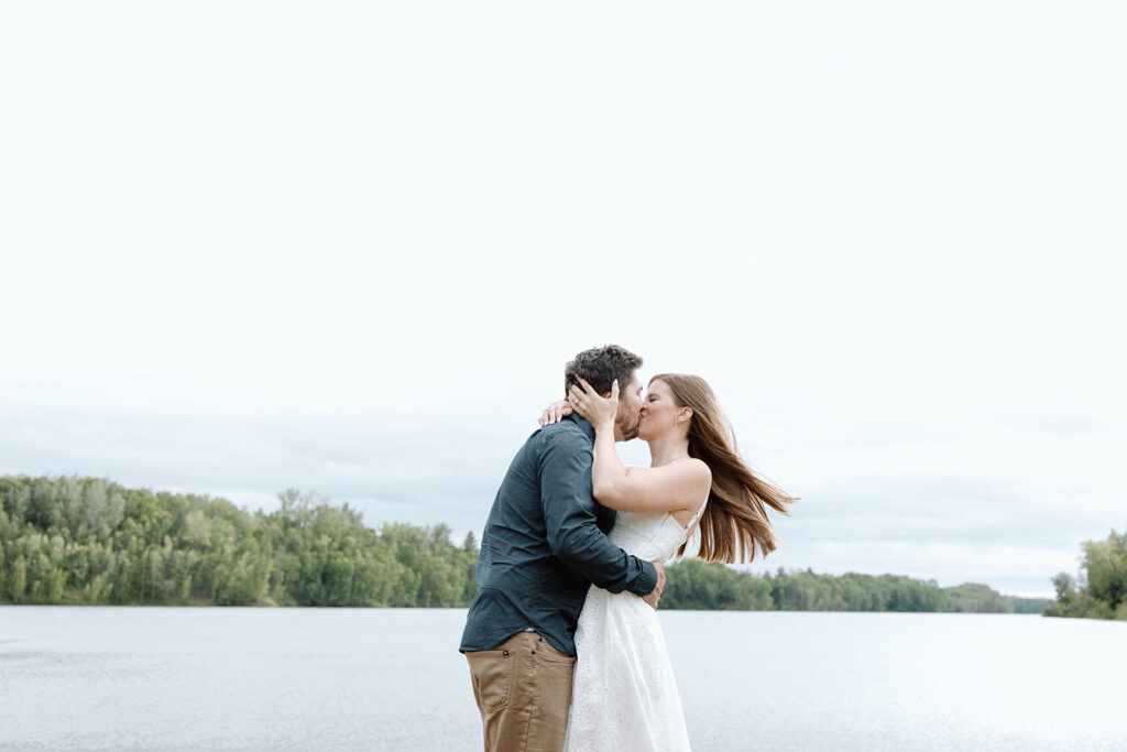 Outdoor engagement photos in Crosby, MN