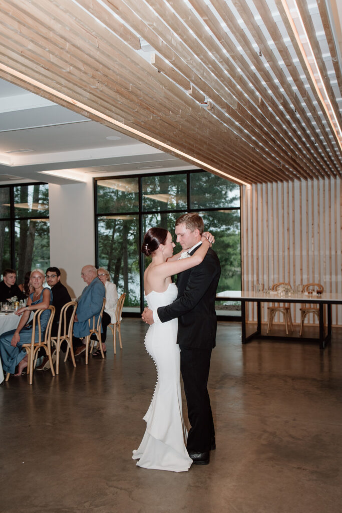 Bride and groom first dance