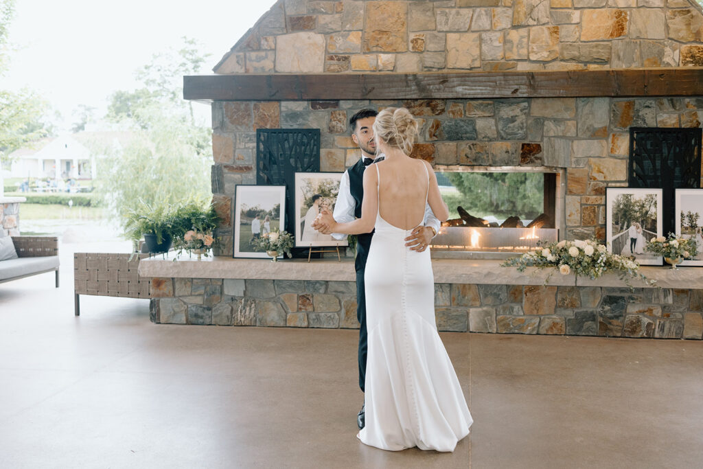 Bride and groom first dance