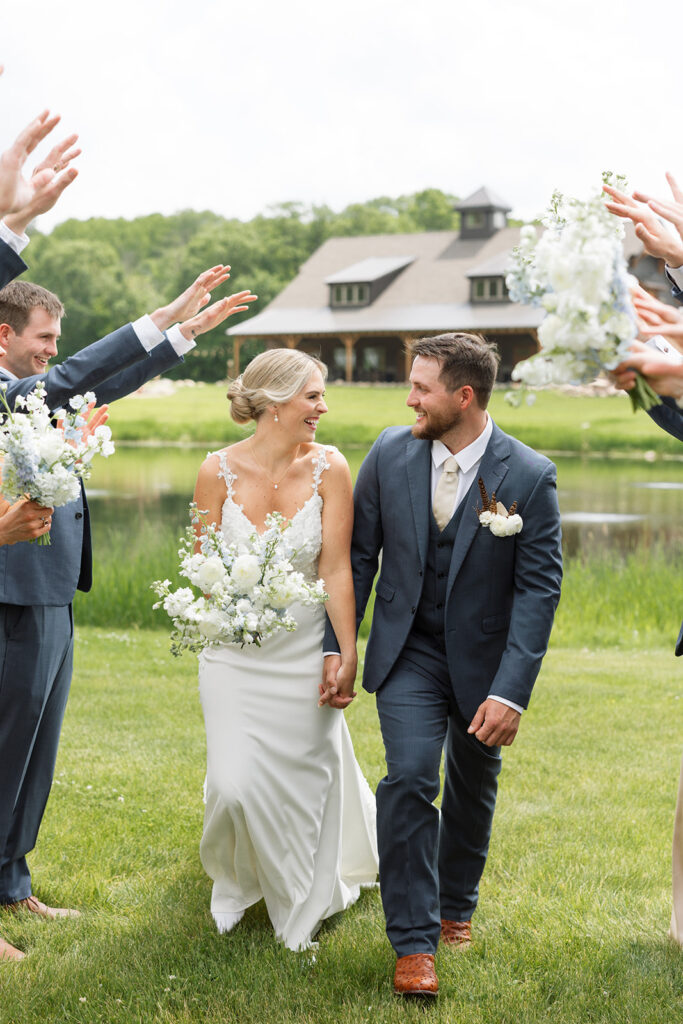 An intimate wedding day at the barn at stoney hills.
