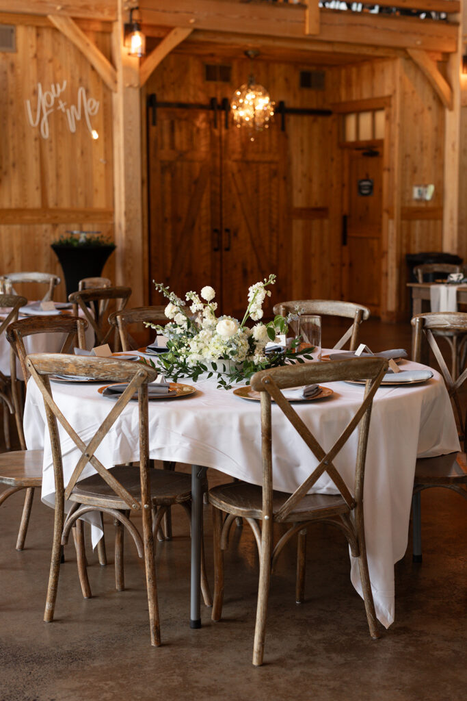 An intimate wedding day at the barn at stoney hills.
