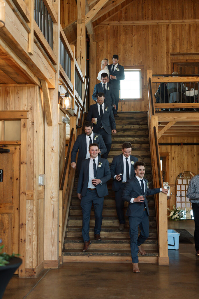 An intimate wedding day at the barn at stoney hills.
