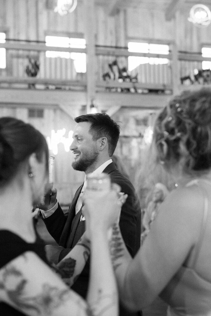 Detail shot capturing wedding decor and personal touches.
