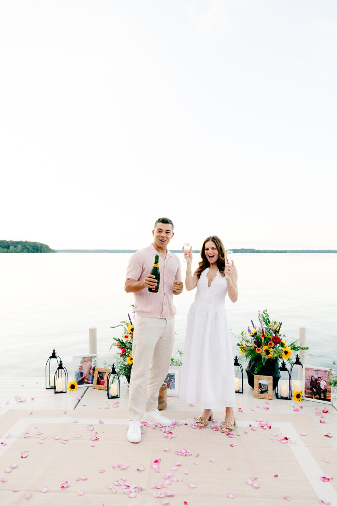 Scenic outdoor setting with warm, emotional details for a proposal.
