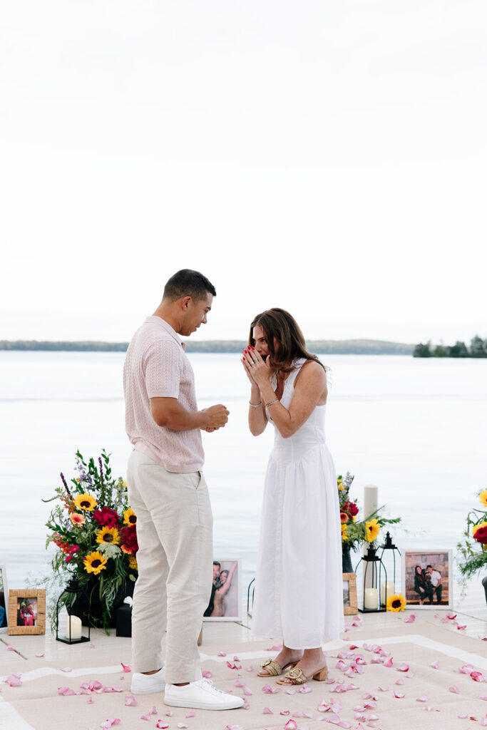 Couple standing together outdoors during a candid moment.
